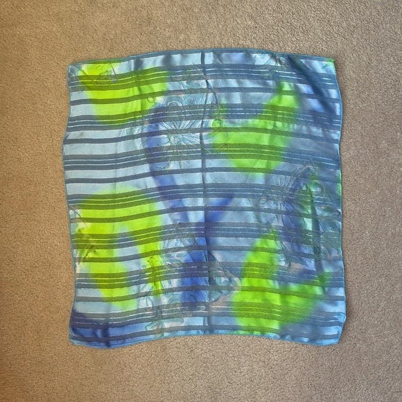 Green and Blue Scarf Bandana - Picture 2 of 3